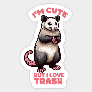 cute possum quote Sticker